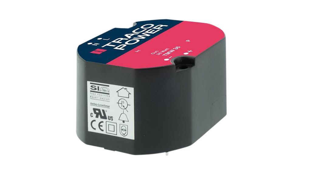 Omvormers voor printplaatmontage, goedkeuringen voor medische toepassingen en huishoudelijke toepassingen 36W 24V 1.5A